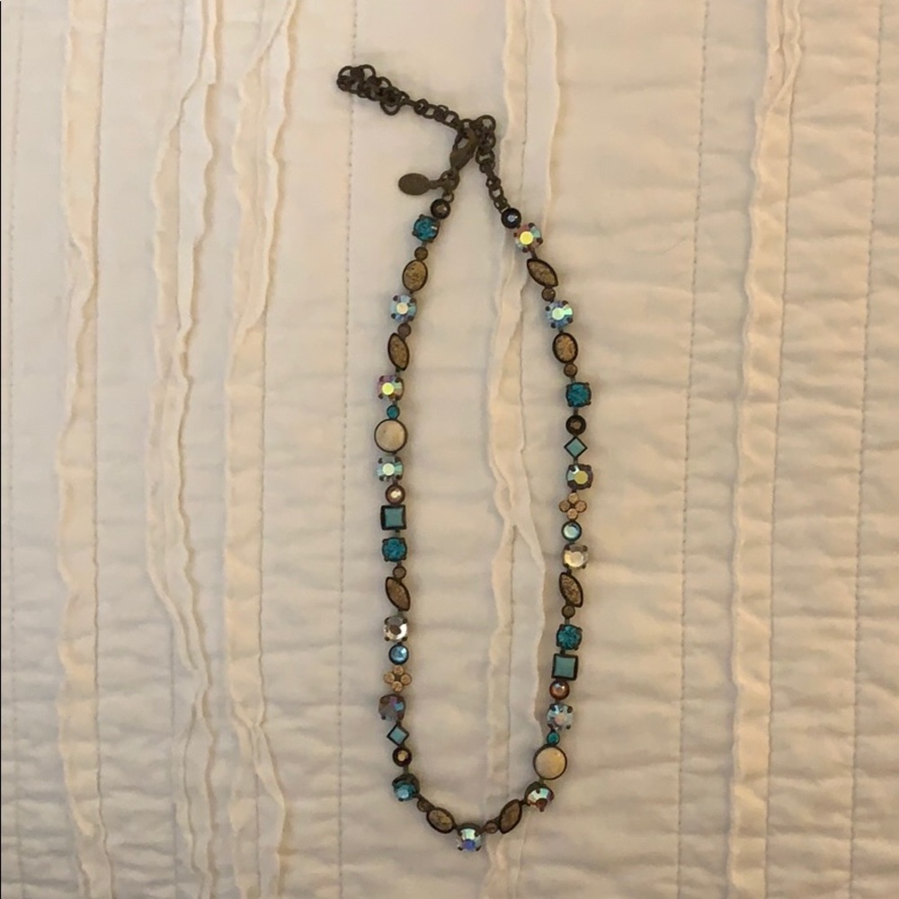 Blue cream and brown Sorrelli necklace